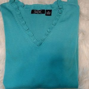 NWOT CRYSTAL-KOBE SOOO PRETTY V-NECK SWEATER